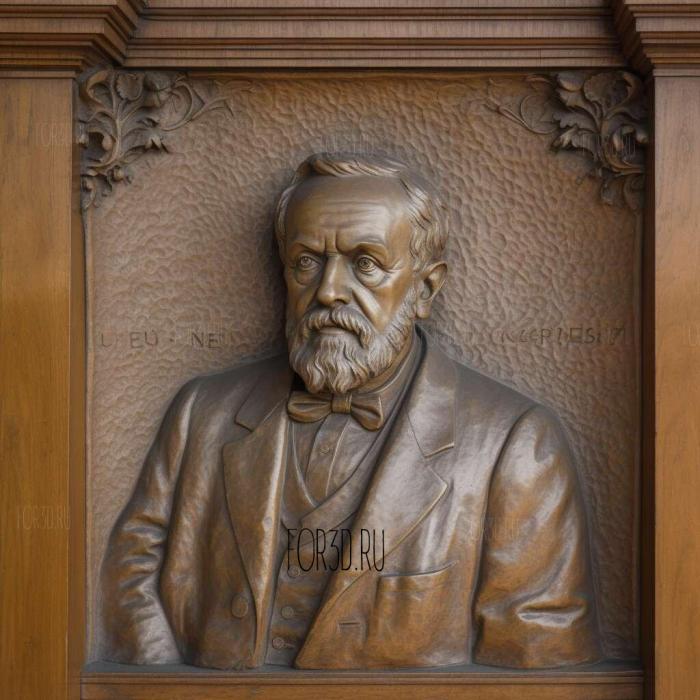 Louis Pasteur 4 stl model for CNC